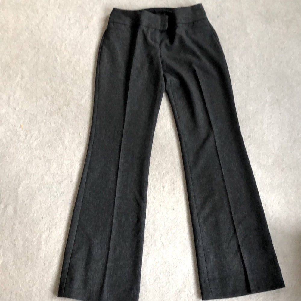 Wide leg charcoal dress pants